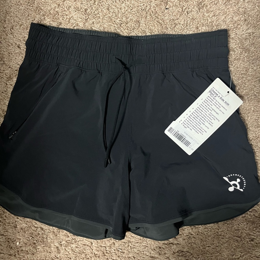 Lululemon X Orange Theory shorts.